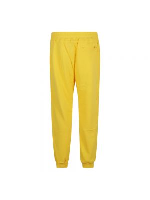 Spodnie sportowe bawełniane koronkowe Lanvin żółte