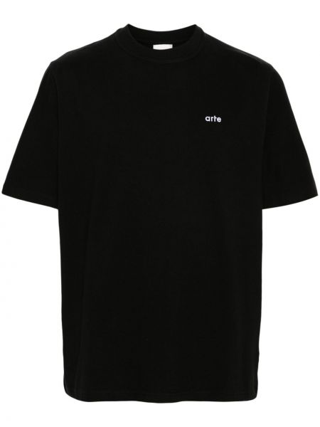 T-krekls ar apdruku Arte melns