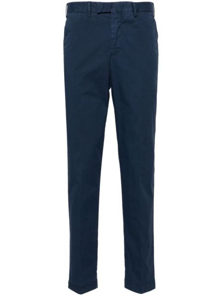 Bavlněné slim fit úzké kalhoty Pt Torino modré