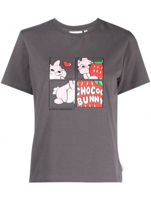 T-shirt con stampa Chocoolate grigio