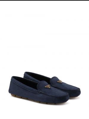 Semišové loafers Prada modré