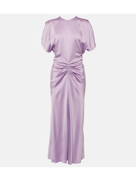 Satin midi kjole Victoria Beckham lilla