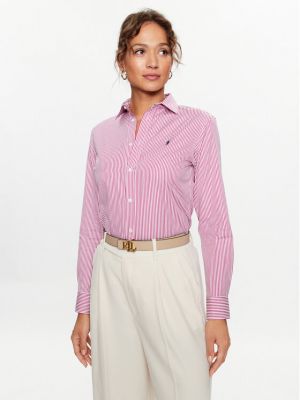 Gestreifte hemd Polo Ralph Lauren pink
