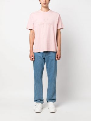 Kokvilnas t-krekls ar izšuvumiem Each X Other rozā