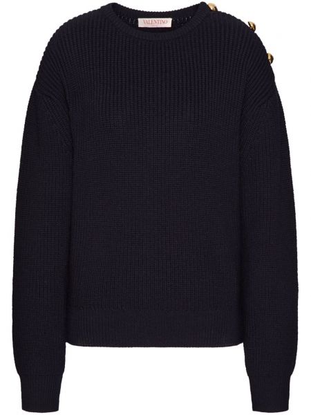 Pull en laine Valentino Garavani noir