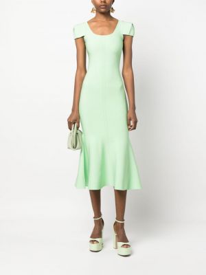 Peplum mini šaty Roland Mouret zelené