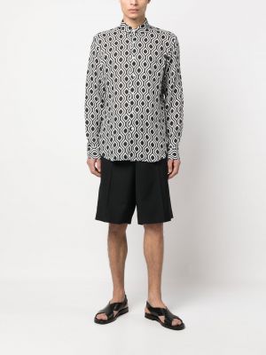 Raštuota marškiniai Peninsula Swimwear juoda