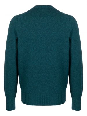 Vilnonis megztinis apvaliu kaklu Doppiaa mėlyna