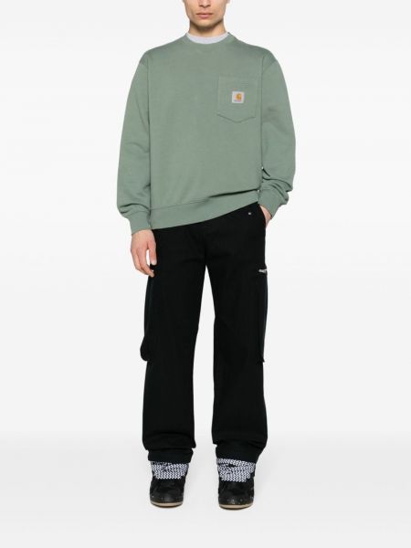 Medvilninis džemperis su kišenėmis Carhartt Wip žalia