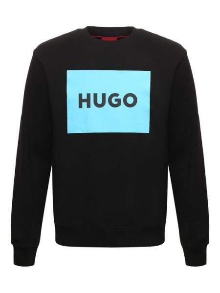 Хлопковый свитшот Hugo черный