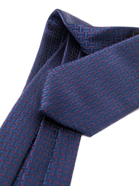 Hedvábná kravata Giorgio Armani modrá