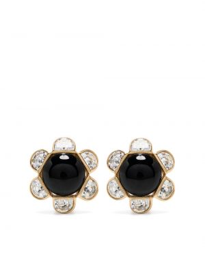 Boucles d'oreilles à boucle en cristal Christian Dior Pre-owned