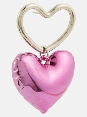 Naušnice s uzorkom srca Nina Ricci ružičasta
