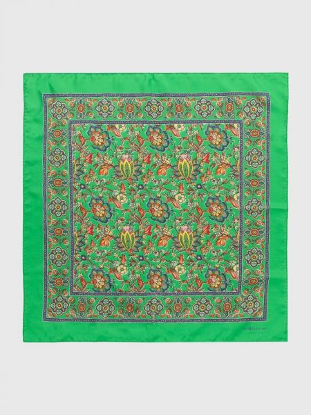 Зеленый шелковый платок Polo Ralph Lauren