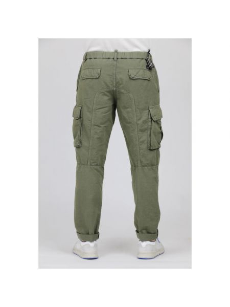 Pantalones cargo de algodón con hebilla Mason's verde