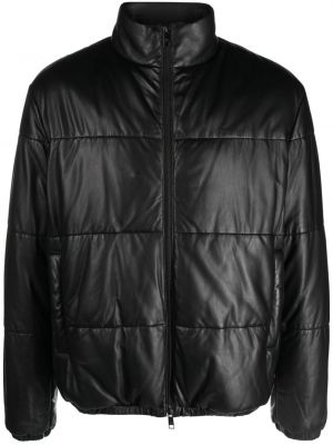 Usnjena jakna Armani Exchange črna