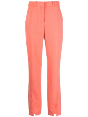 Vlněné kalhoty Balmain oranžové