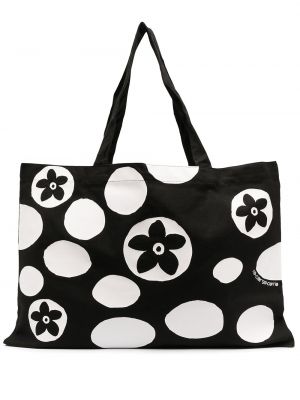 Bolso shopper de flores 10 Corso Como negro