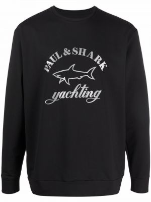 Jersey de tela jersey de cuello redondo Paul & Shark negro