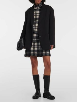 Mini suknja karirana Polo Ralph Lauren crna