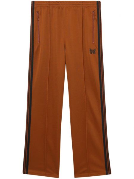Pantaloni sport cu broderie Needles portocaliu