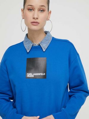 Bluză Karl Lagerfeld Jeans albastru