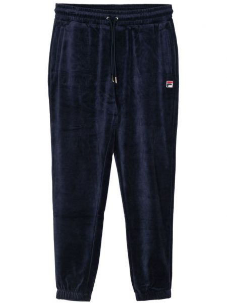 Velours pantalon avec applique Fila bleu