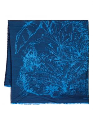 Kopftuch mit print Ferragamo blau