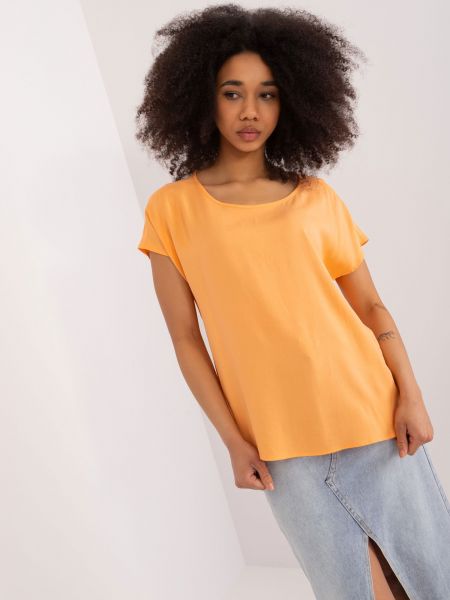 Viskózová blúzka Fashionhunters oranžová