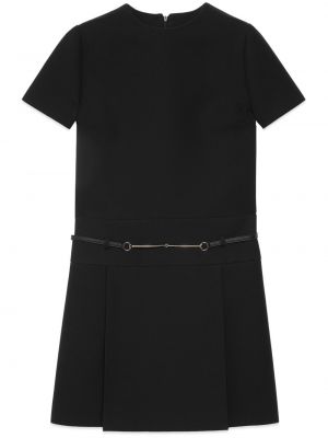 Μάλλινη φόρεμα Gucci μαύρο