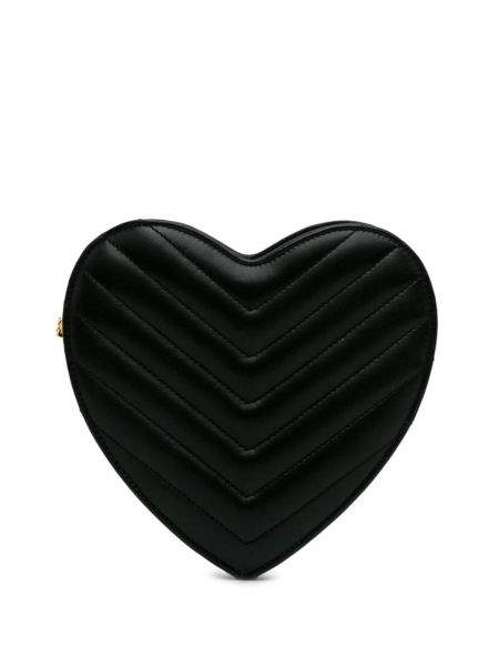 Náhrdelník se srdcovým vzorem Saint Laurent Pre-owned černý
