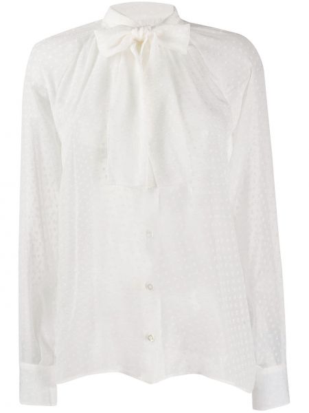 Bluzka z kokardą Dolce And Gabbana, biały