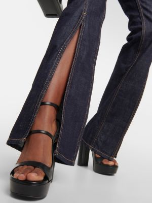 Jeansy skinny z wysoką talią slim fit Givenchy niebieskie