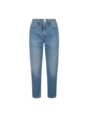 Jeansy skinny slim fit bawełniane jeansowe Róhe - niebieski