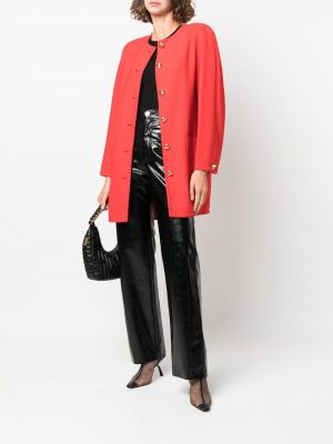 Manteau à boutons en laine Valentino Garavani Pre-owned rouge