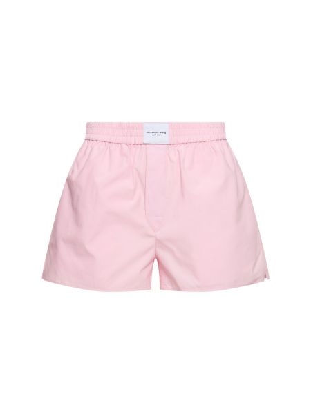 Pantalones cortos de algodón Alexander Wang rosa