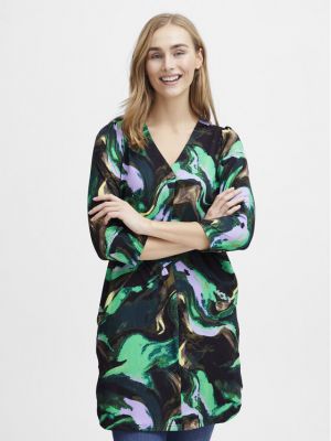 Φόρεμα σε στυλ πουκάμισο Fransa πράσινο
