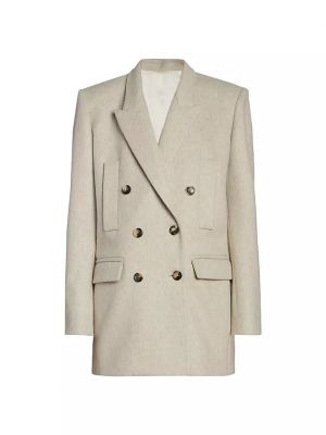 Двубортный шерстяной пиджак Floyd Isabel Marant, sand