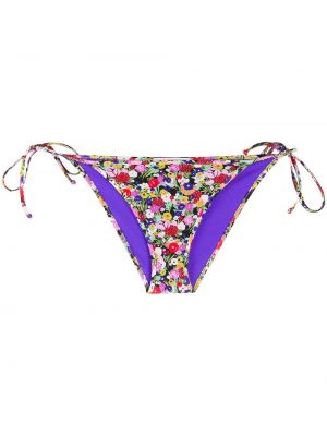 Bikini de flores con estampado La Doublej negro