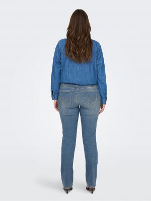 Priliehavé džínsy s rovným strihom Only Carmakoma modrá
