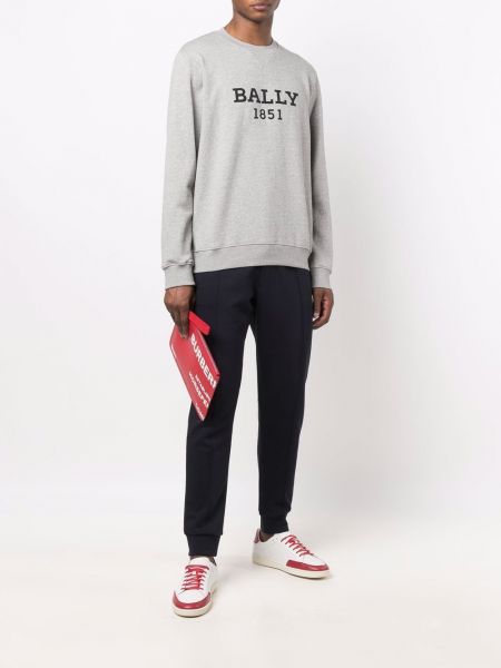 Sweatshirt mit rundhalsausschnitt mit print Bally grau