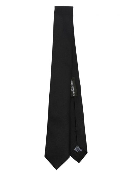 Hodvábna kravata Emporio Armani čierna