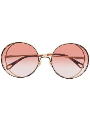 Okulary przeciwsłoneczne oversize Chloé Eyewear złote