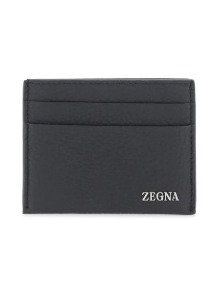 Czarny portfel skórzany Ermenegildo Zegna
