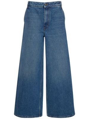 Jeans taille basse en coton Gauchère bleu