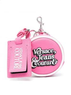 Portafoglio di pelle con stampa Versace Jeans Couture