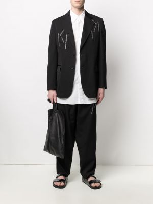 Blazer con bordado Yohji Yamamoto negro