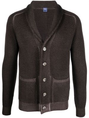 Cardigan chunky Fedeli maro