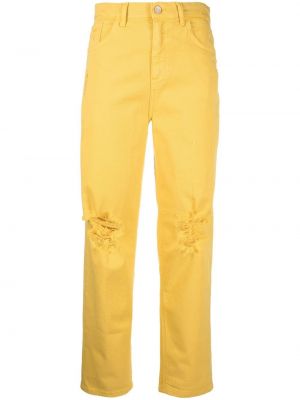 Укороченные джинсы на шпильке Liu Jo, желтые