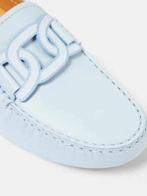 Pantofi loafer din piele Tod's albastru